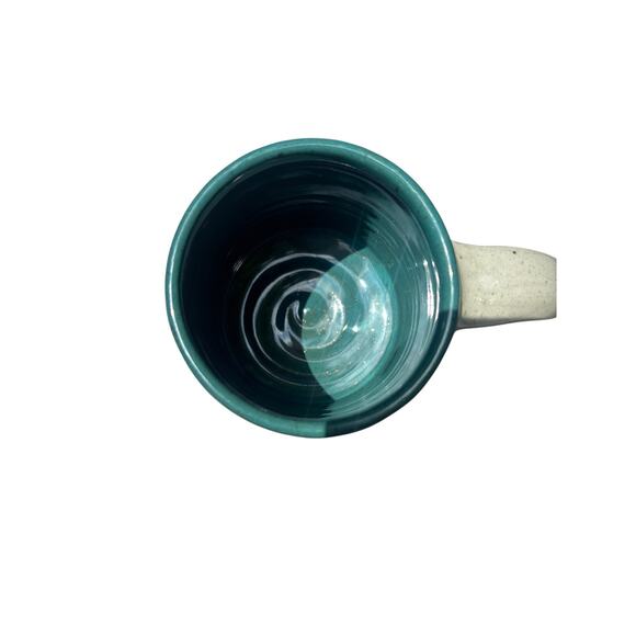 Great Bay Pottery New Hampshire 14 Oz Coffee Tea Mug Christmas Tree Salt Glazed - Picture 3 of 7